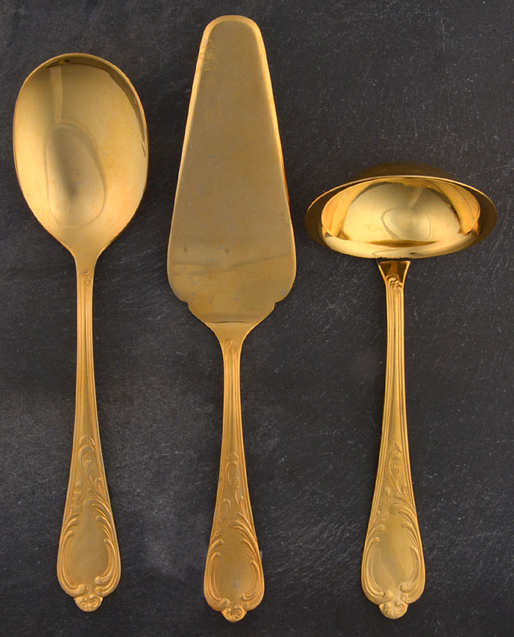 SBB9 (Gold Electroplate) 3 Piece Completer Set by SBS Bestecke-1