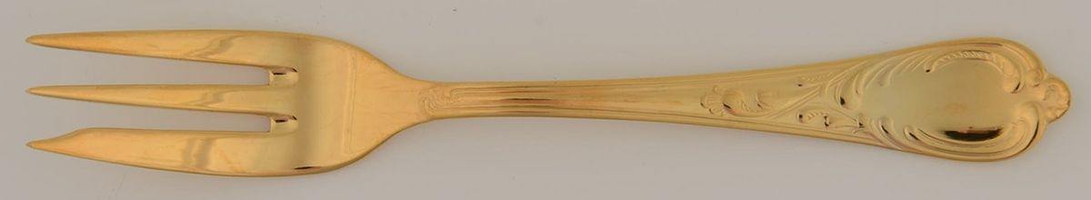 SBB9 (Gold Electroplate) Individual Pie Fork by SBS Bestecke-1