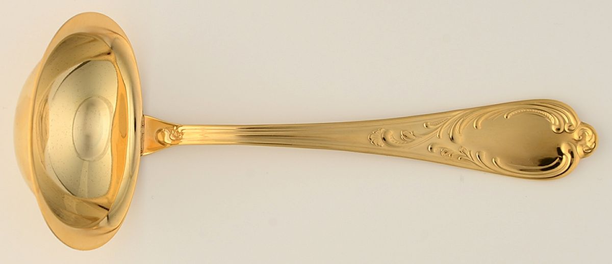 SBB9 (Gold Electroplate) Solid Gravy Ladle by SBS Bestecke-1
