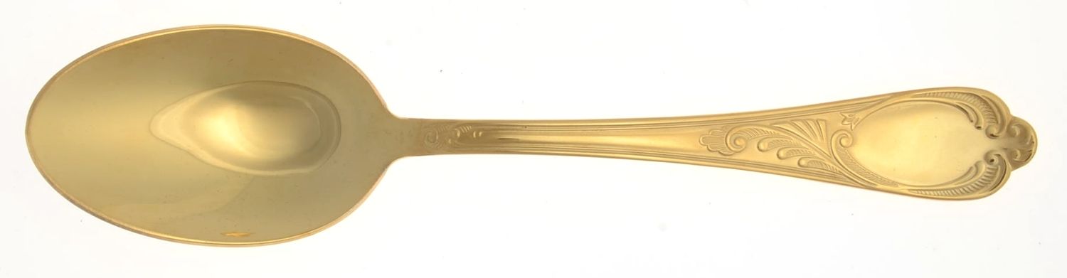 SBB9 (Gold Electroplate) Tablespoon (Serving Spoon) by SBS Bestecke-1