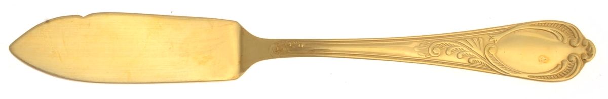 SBB9 (Gold Electroplate) Flat Handle Master Butter Knife by SBS Bestecke-1