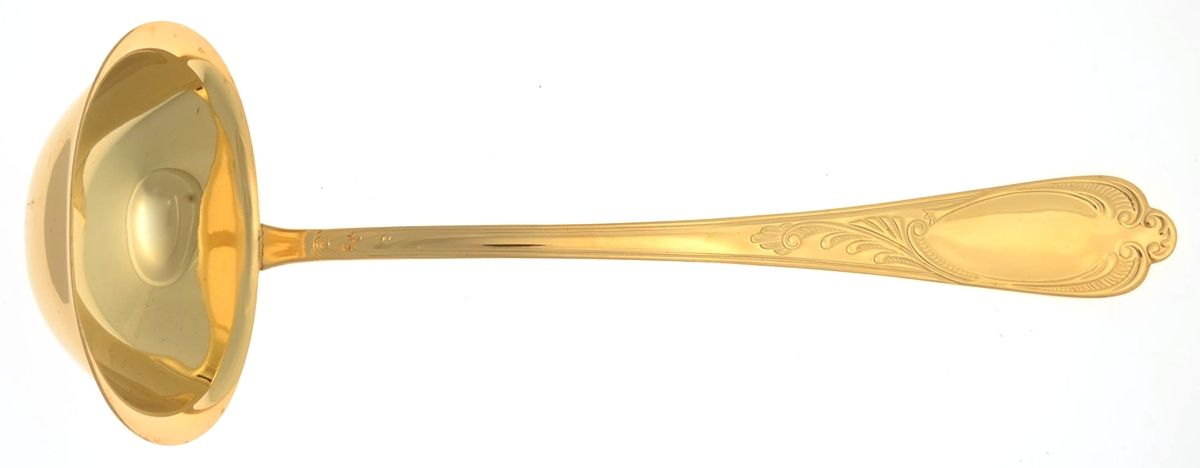 SBB9 (Gold Electroplate) Solid Soup Ladle by SBS Bestecke-1