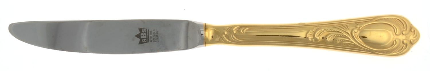 SBB9 (Gold Electroplate) Modern Hollow Knife by SBS Bestecke-1