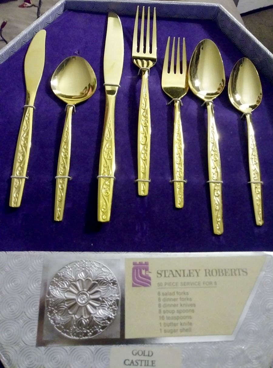 Gold Castle (Gold Electroplate) Fork by Stanley Roberts-1