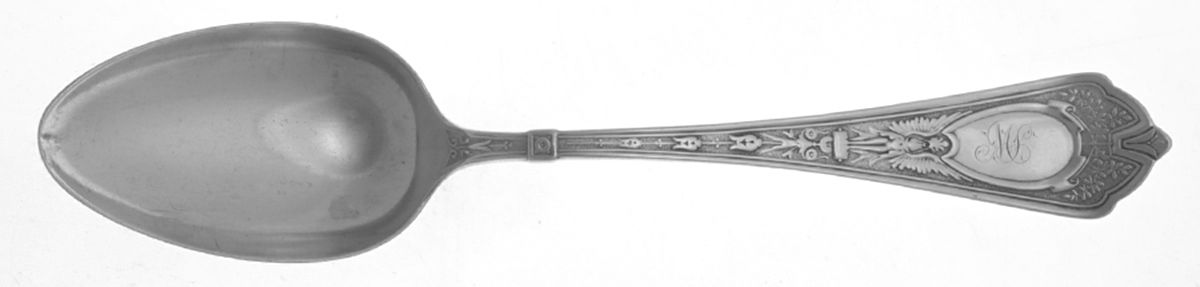Cleopatra (Sterling) Monogram Tablespoon (Serving Spoon) by Schulz & Fischer-1