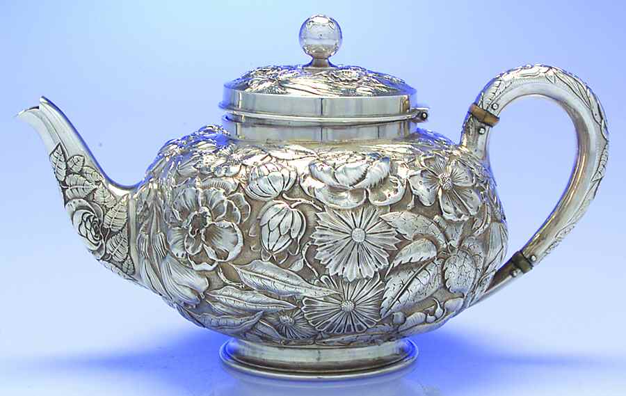 SHR15 (Sterling, Hollowware) Teapot by Shreve Silver-1