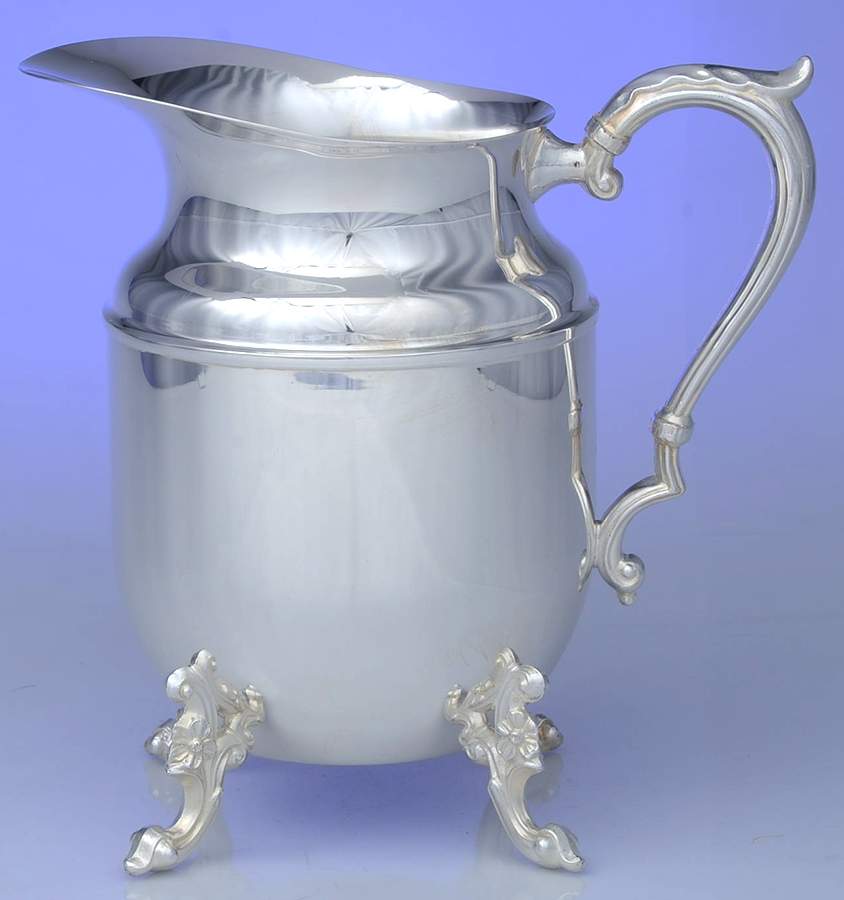 SDN14 (Silverplate, Hollowware) Silverplate Water Pitcher by Sheridan Silver Co-1