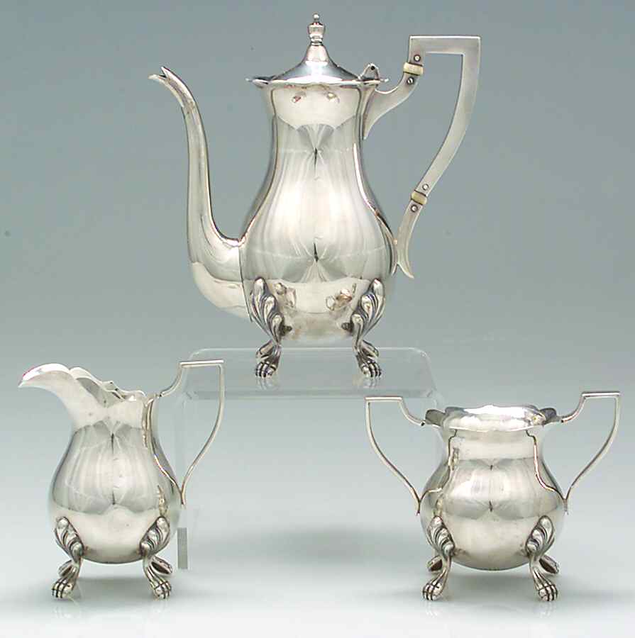 1569 (Sterling, Hollowware) 3-Piece Sterling Mini Tea Set by Schofield-1