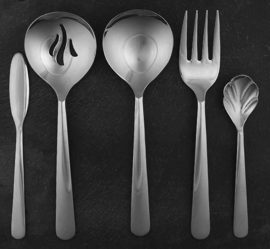 Strand (Stainless) 5 Piece Hostess Set by Splendide-1