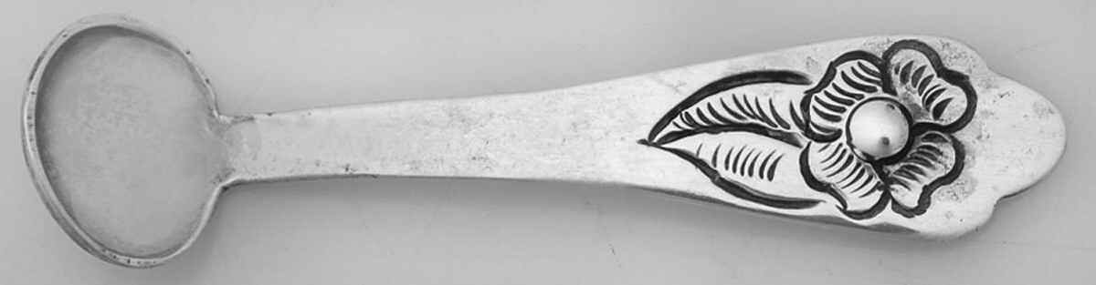 9560 (Sterling, Hollowware) Individual Salt Spoon by Sanborns (Mexico)-1