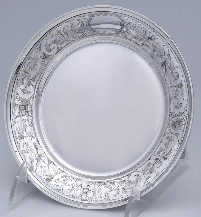 Lorraine (Sterling, Hollowware) Bread Plate by Schofield-1