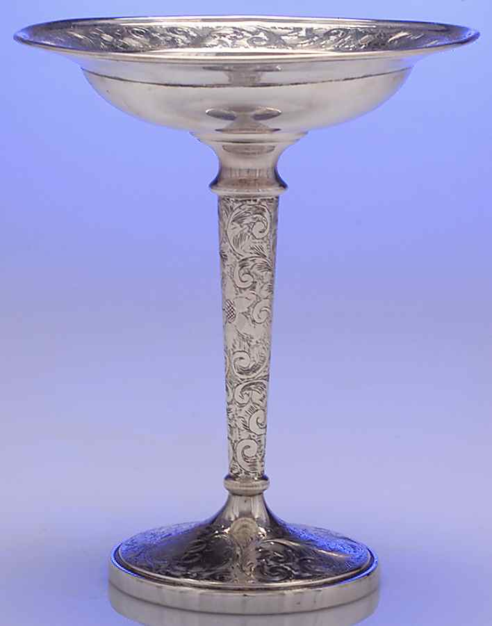 Lorraine (Sterling, Hollowware) Round Compote (Height X Width) by Schofield-1