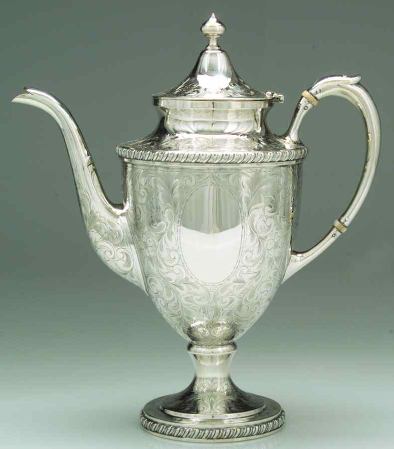 Lorraine (Sterling, Hollowware) Coffee Pot by Schofield-1