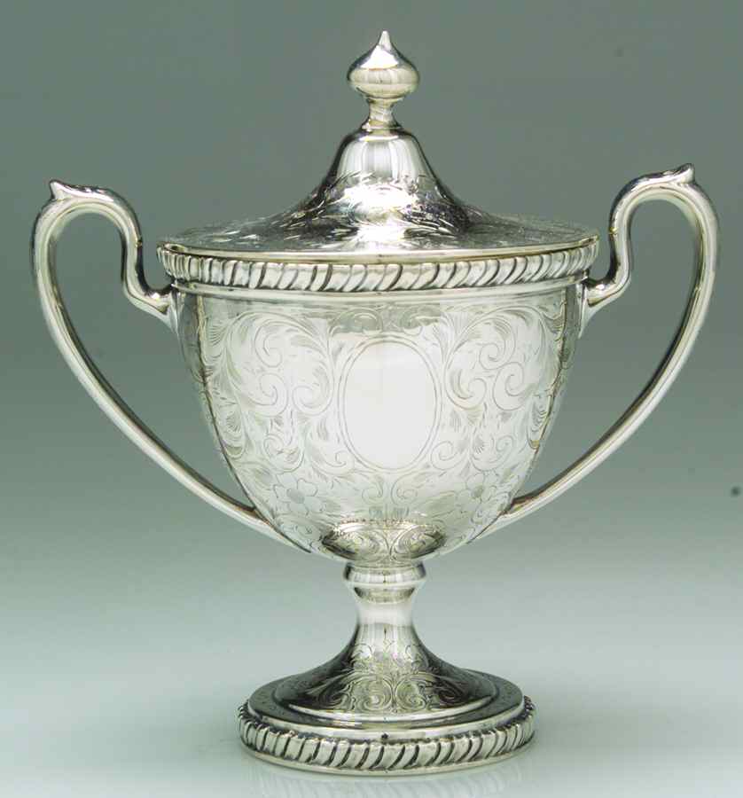Lorraine (Sterling, Hollowware) Sugar Bowl & Lid by Schofield-1