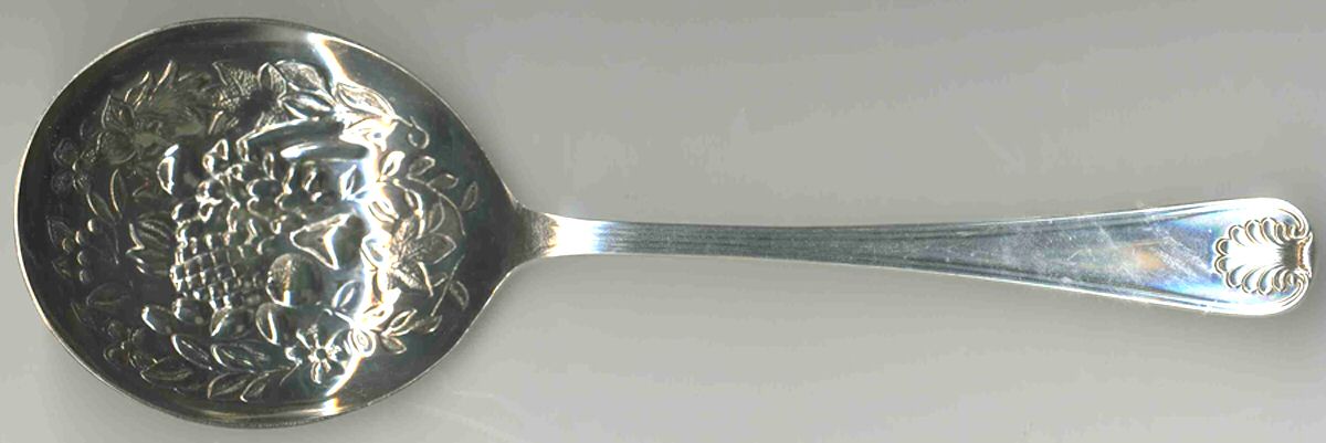 SSD1 (Silverplate) Solid Smooth Berry/Casserole Spoon by Sheffield Silver Co (England)-1