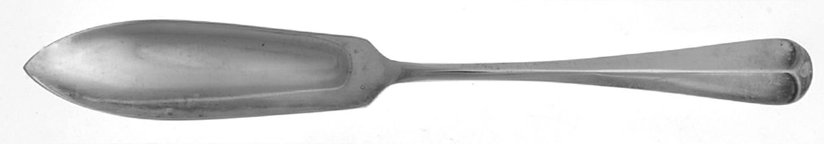 Rattail (Silverplate) Individual Solid Fish Knife by Sheffield Silver Co (England)-1