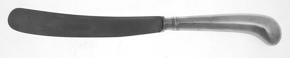 Rattail (Silverplate) Blunt Hollow Pistol Knife by Sheffield Silver Co (England)-1