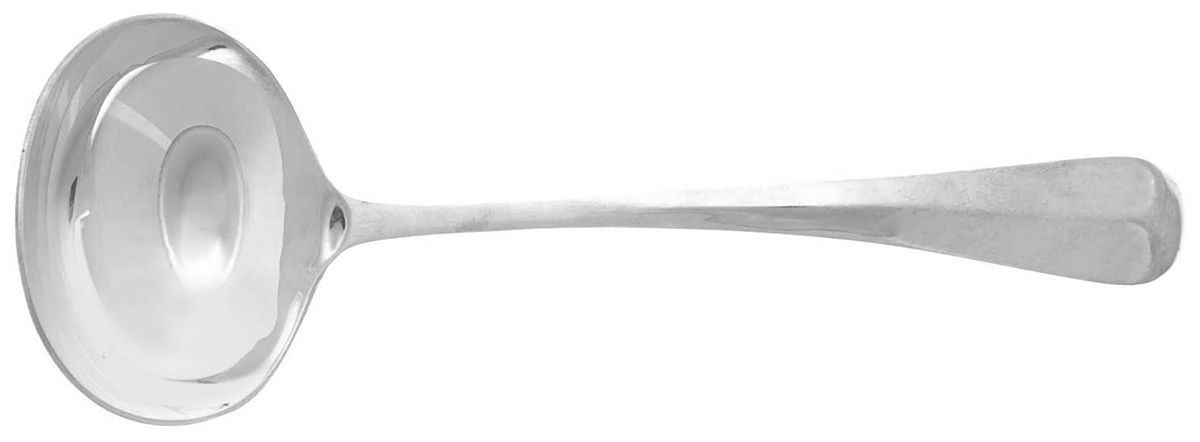 Rattail (Silverplate) Solid Gravy Ladle by Sheffield Silver Co (England)-1