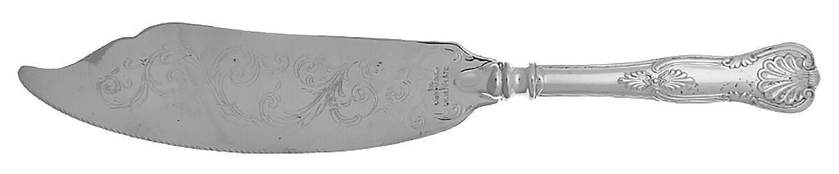 Kings (Silverplate) Large Solid Fish Serving Knife by Sheffield-1