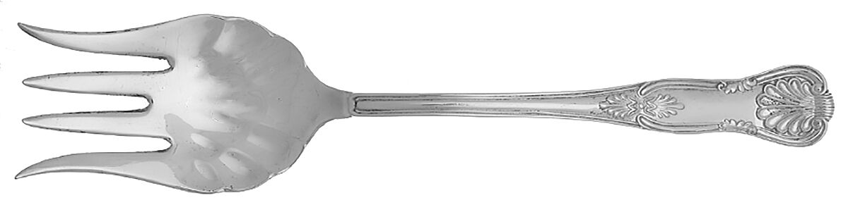 Kings (Silverplate) Large Solid Fish Serving Fork by Sheffield-1