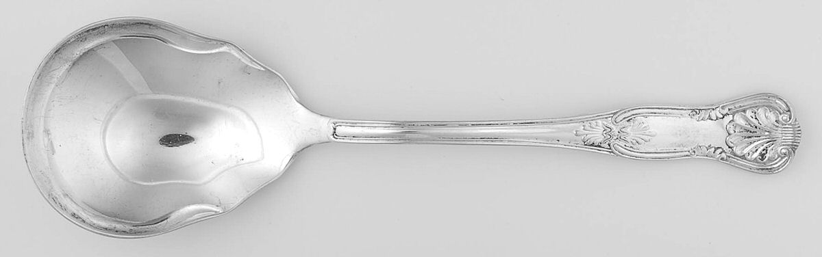 Kings (Silverplate) Solid Salad Serving Spoon by Sheffield-1