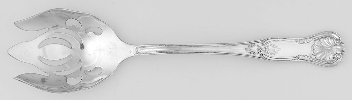 Kings (Silverplate) Solid Salad Serving Fork by Sheffield-1