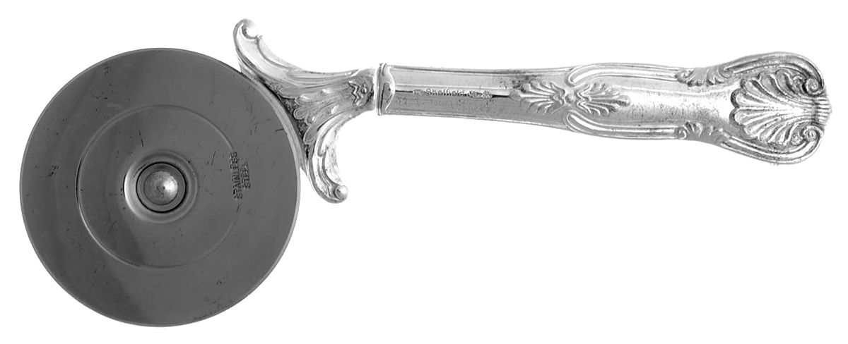 Kings (Silverplate) Pizza Cutter with Stainless Blade by Sheffield-1