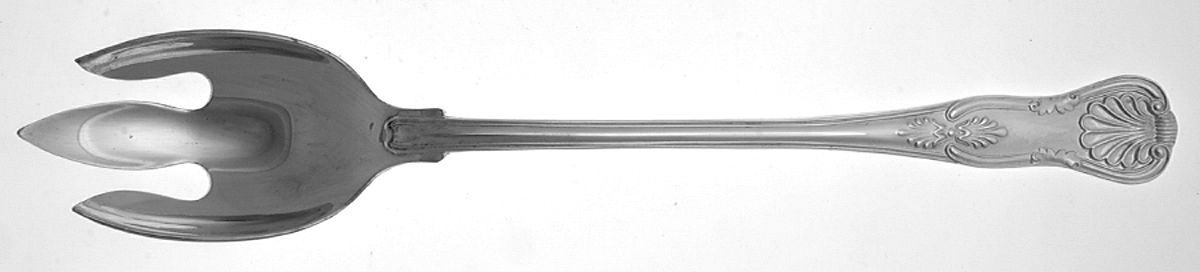 Kings (Silverplate) Large Solid Dressing Fork by Sheffield-1