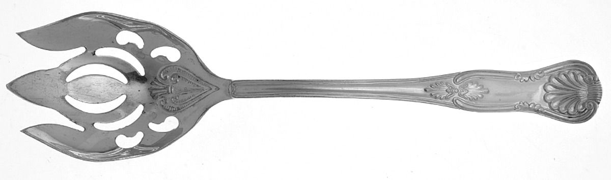 Kings (Silverplate) Solid Salad Serving Fork by Sheffield-1