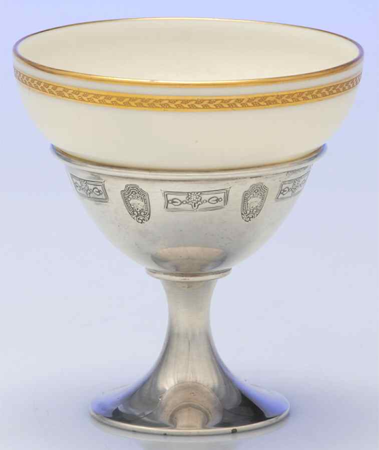 Sterling Hollowware Sherbet & Glass Liner by Saart Brothers-1
