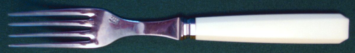 SCV15 (Stainless, White Handle) Fork by SCOF (France)-1