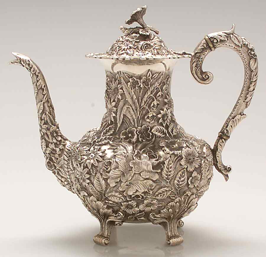 2500 (Sterling, Hollowware) Coffee Pot by Schofield-1