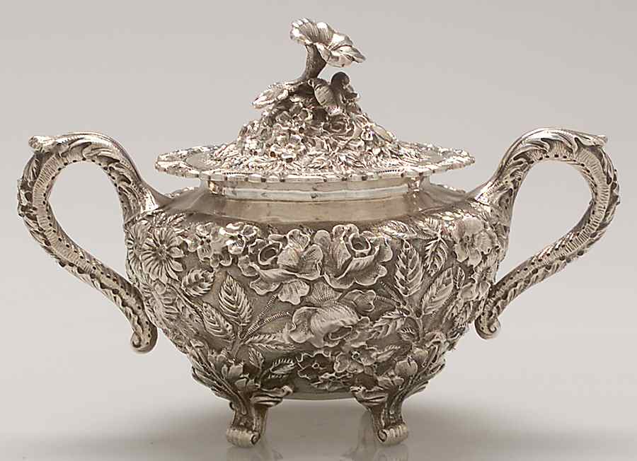 2500 (Sterling, Hollowware) Sugar Bowl & Lid by Schofield-1