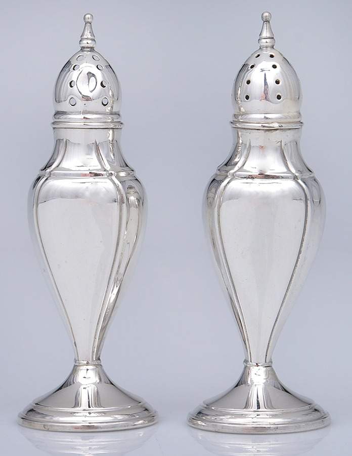 Sterling Hollowware Weighted Salt and Pepper Set by Saart Brothers-1