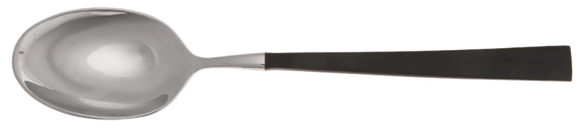 Linea Q Noir (Stainless) Dessert/Oval Soup Spoon by Sambonet-1