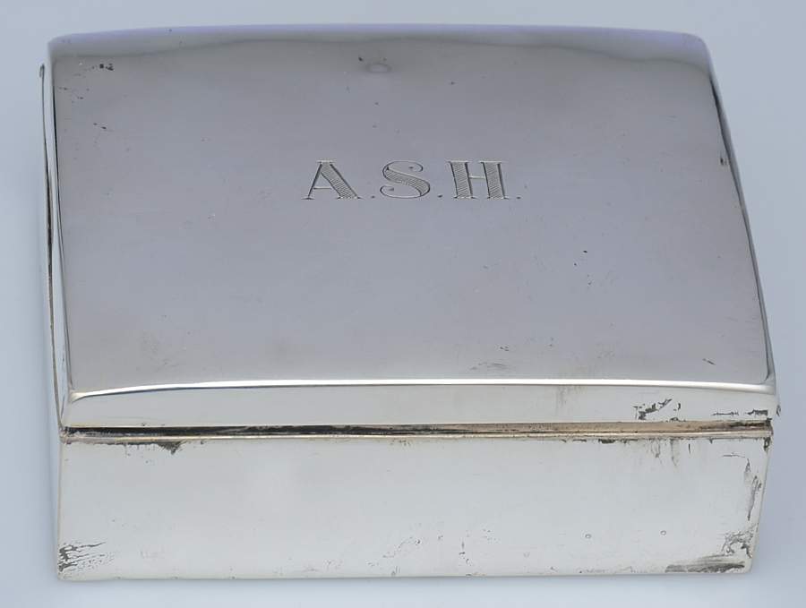 Sterling Hollowware Cedar Lined Cigarette Box by Smith & Smith-1