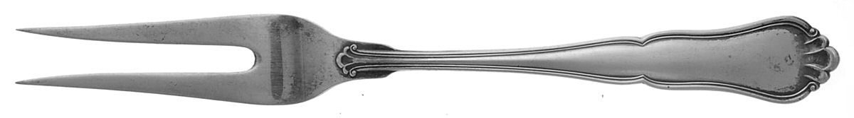Rita (Sterling) Medium 2-Tine Cold Meat Serving Fork by Broderne W & S Sorensen-1