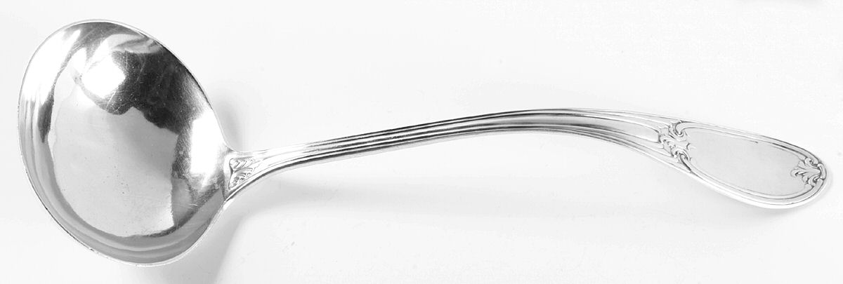 Olive (Coin) Solid Soup Ladle by Henry Salisbury-1