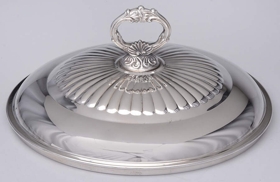 457E (Silverplate, Hollowware) Lid for Chafing Dish by Sheridan Silver Co-1