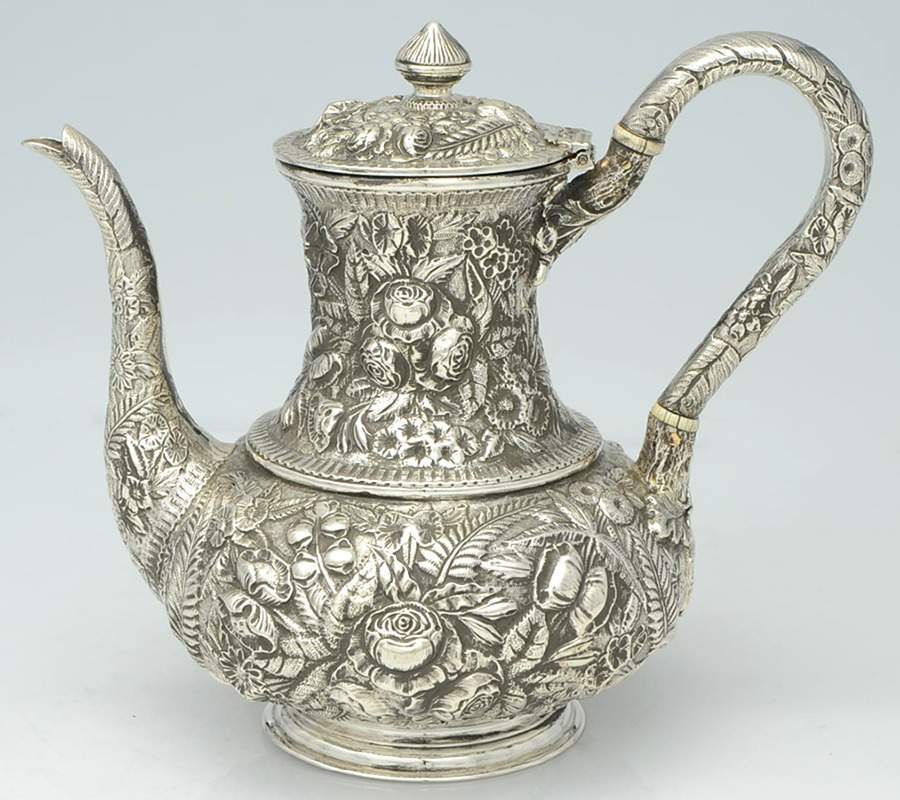 Baltimore Rose (Sterling, 1905, Hollowware) Coffee Pot by Schofield-1