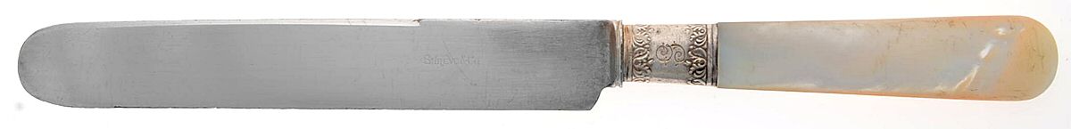Pearl Handle 1 (Sterling) Old French Hollow Knife by Shreve Silver-1