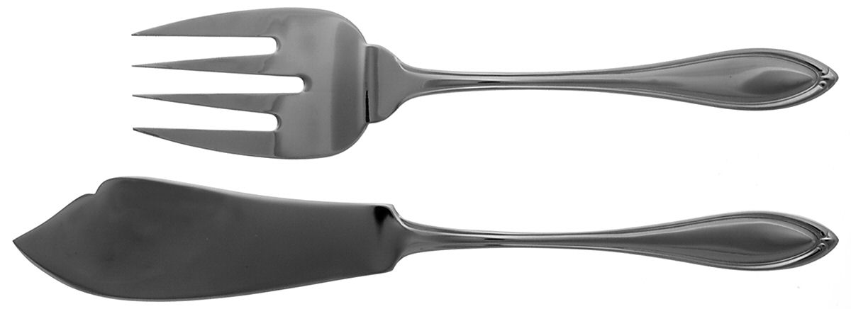 SMD1 (Stainless) 2 Piece Large Solid Fish Serving Set by Carl John Schmidt-1