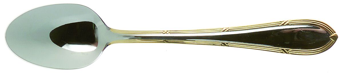 SBB2 (Stainless, Gold Accents) Teaspoon by SBS Bestecke-1