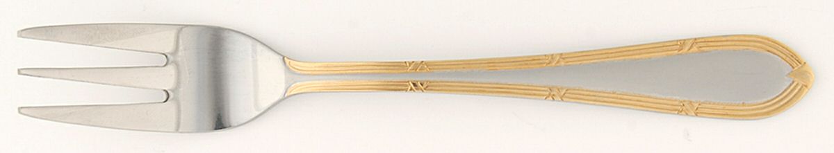 SBB2 (Stainless, Gold Accents) Dessert Fork by SBS Bestecke-1