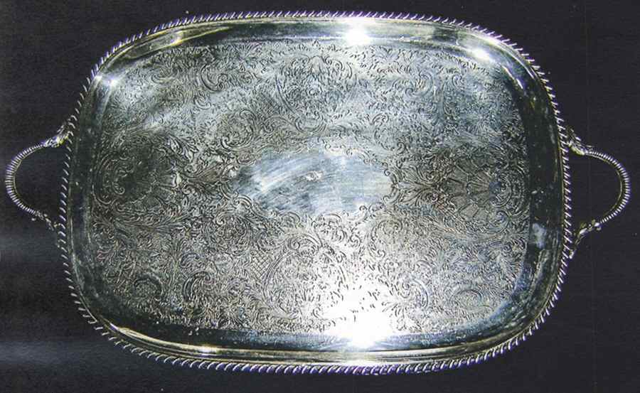 5-165 (Silverplate, Hollowware) Large Silverplate Waiter Tray by Sheffield Silver Co (USA)-1
