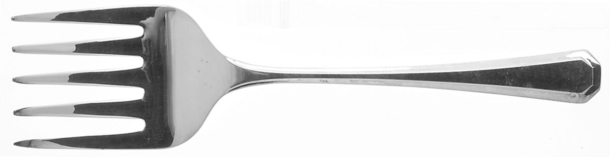 Grecian (Silverplate) Medium Solid Cold Meat Serving Fork by Sheffield Silver Co (England)-1