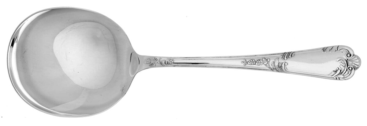 SSD6 (Silverplate) Solid Smooth Berry/Casserole Spoon by Sheffield Silver Co (England)-1