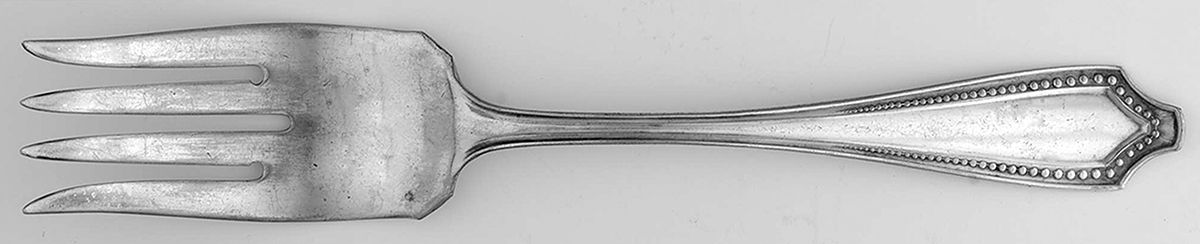 SHP3 Medium Solid Cold Meat Serving Fork by Sheffield Plate -1