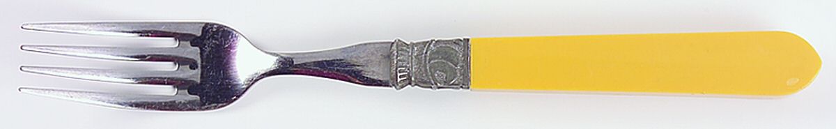 Cannes-Yellow (Stainless) Hollow Handle Fork by Sabatier-1
