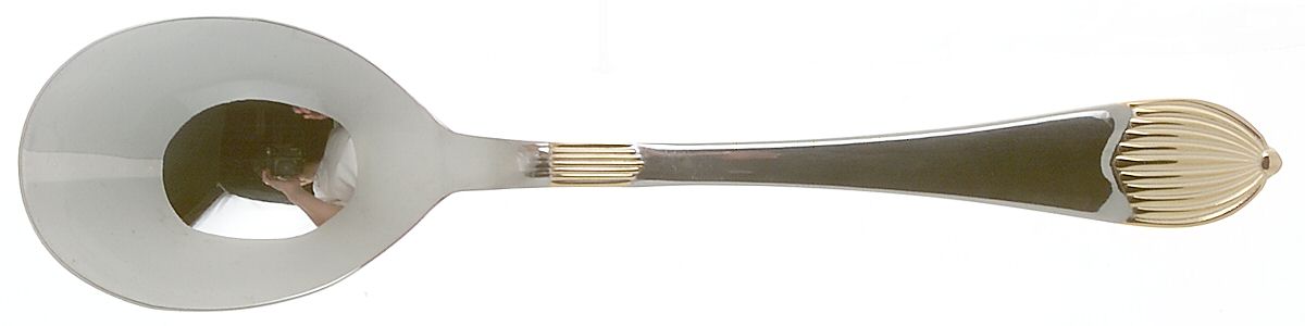 SBB11G (Stainless, Gold Accent) Tablespoon (Serving Spoon) by SBS Bestecke-1